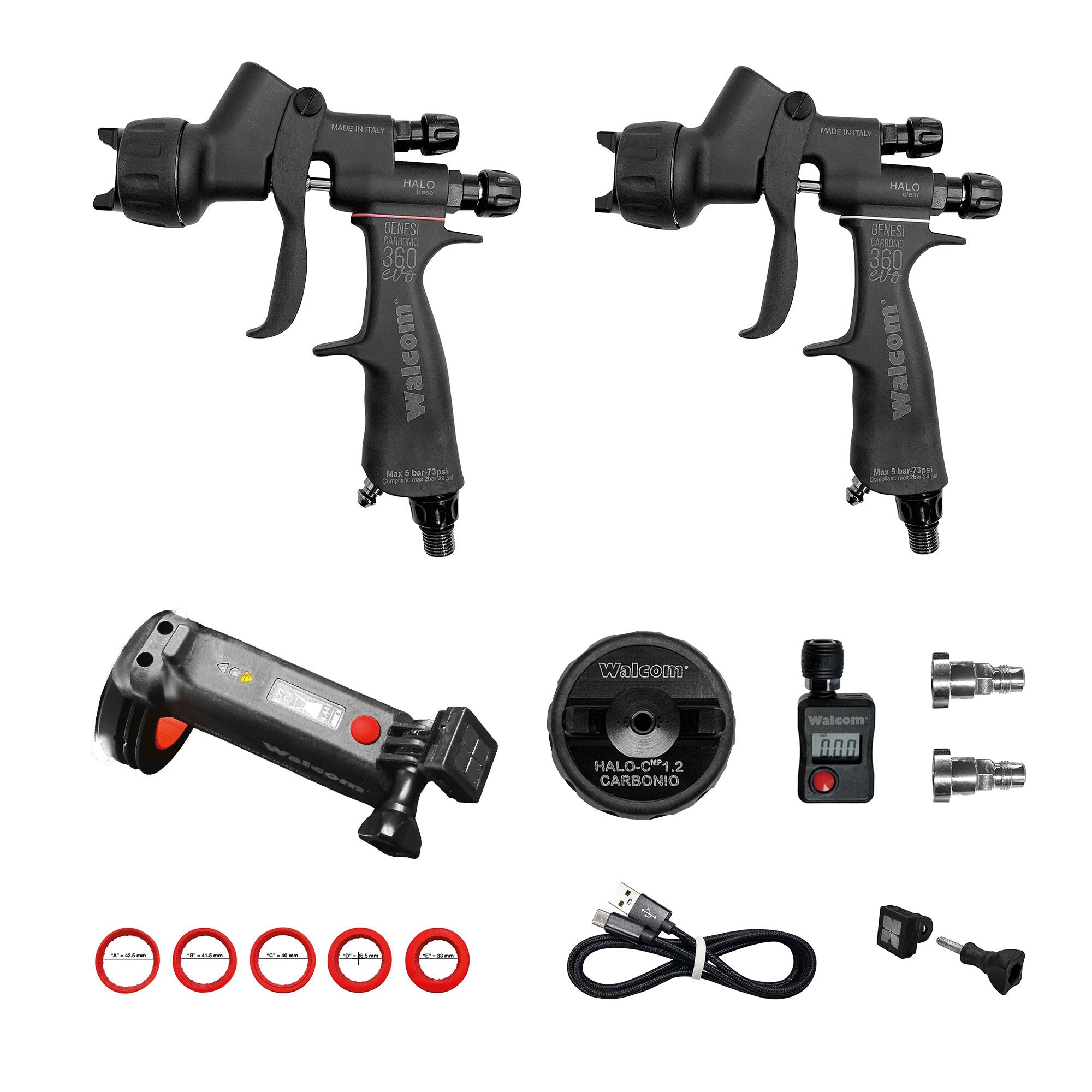 KIT SPRAYGUN & TRUE LIGHT METER + 2 EVO HALO C 1.2+ HALO B 1.2 + CMP 1.3